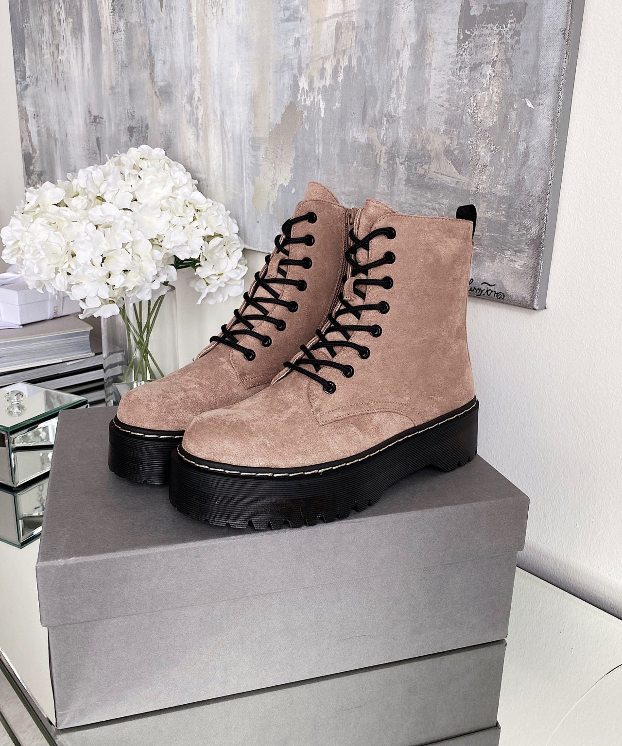 Wildleder Stiefel Serena Camel  Ladypolitan - Fashion Onlineshop für Damen   