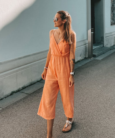 Musselin Jumpsuit Valeria Hellorange  Ladypolitan ♡   