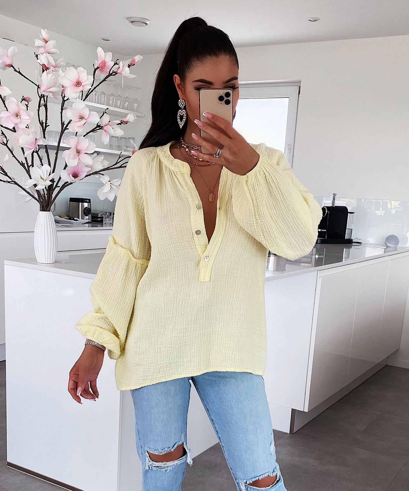 Muslin Blouse Maria Yellow