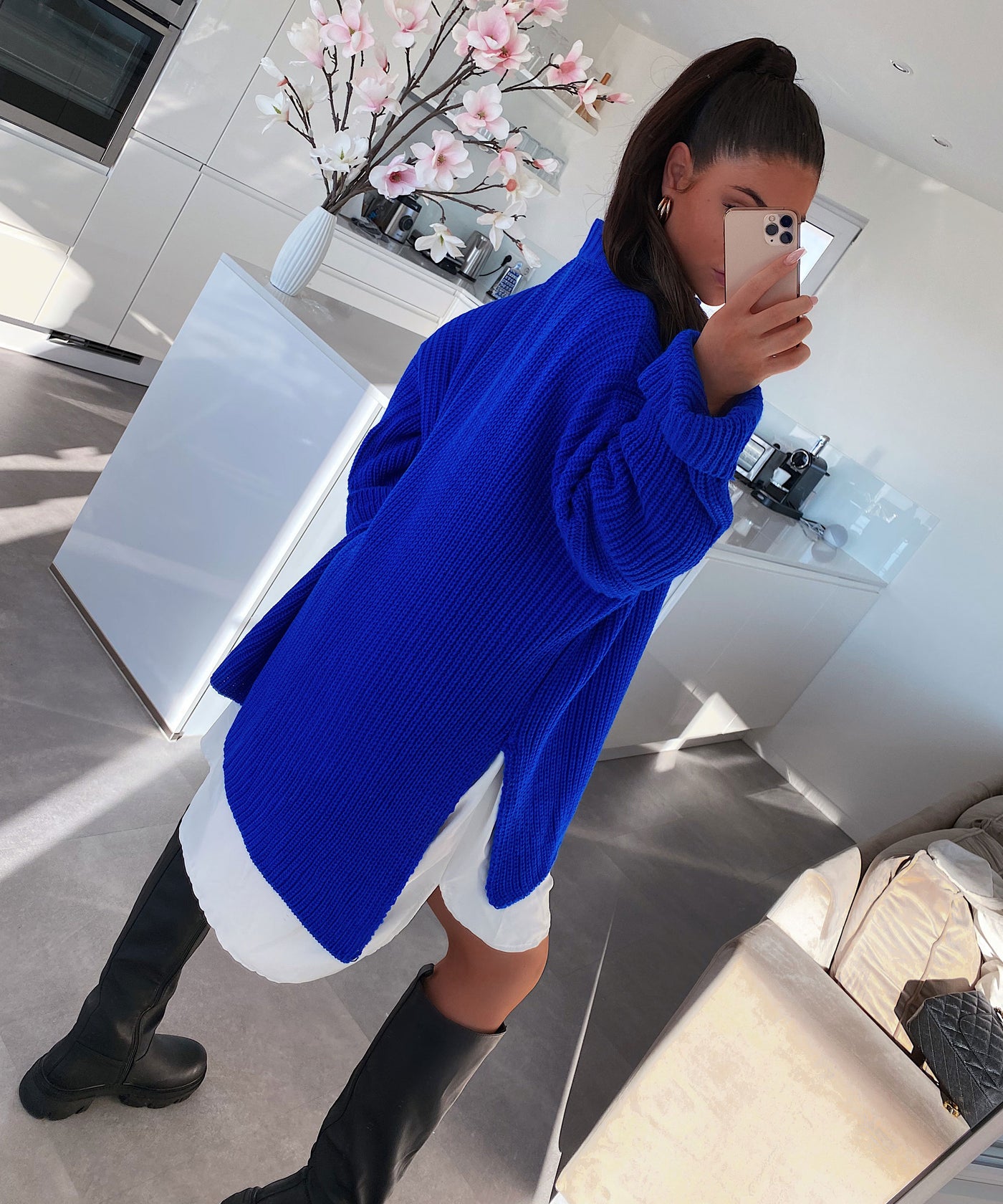 Oversize Pullover Elsa Royalblau  Ladypolitan ♡   