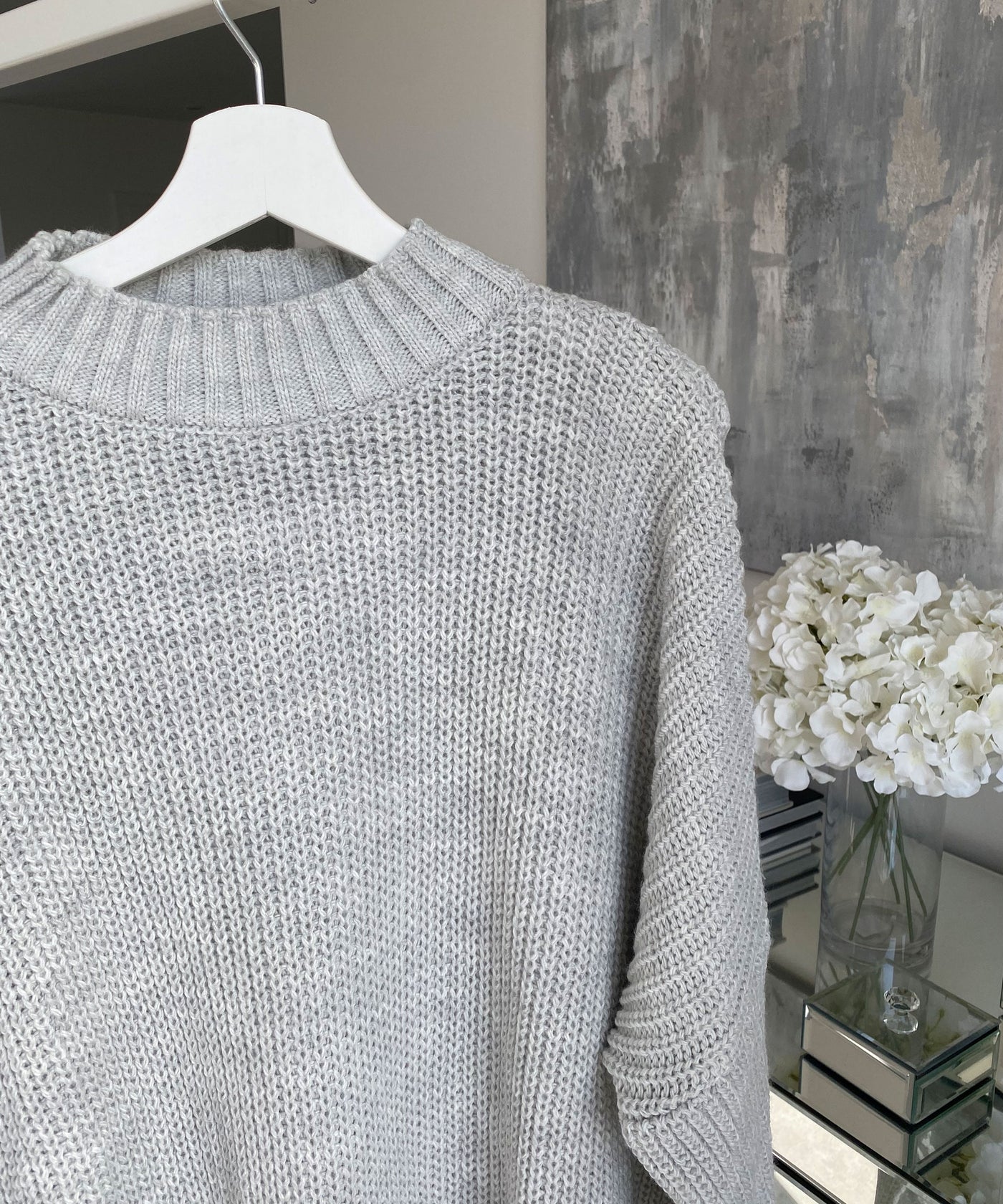 Oversized sweater Elsa light grey
