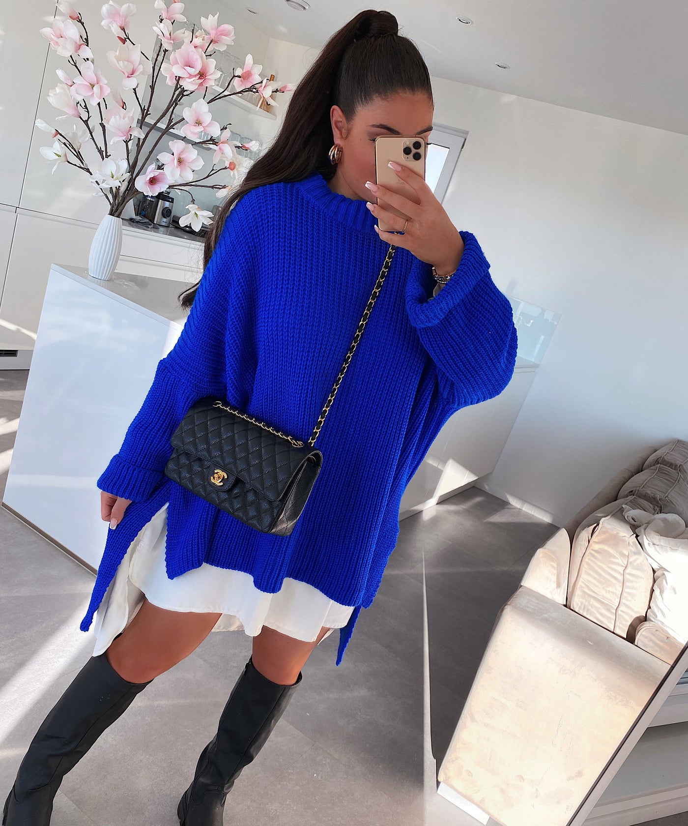 Oversize Pullover Elsa Royalblau  Ladypolitan ♡   