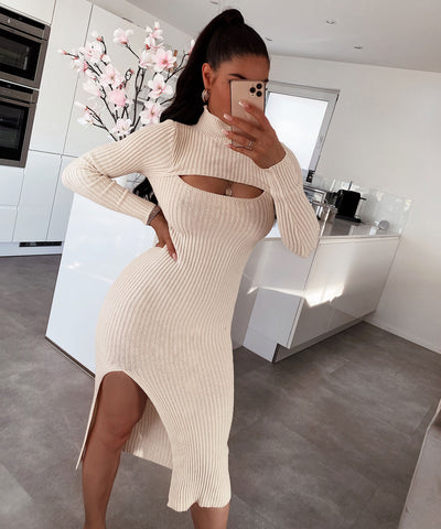 Knitted Dress Leyre Beige
