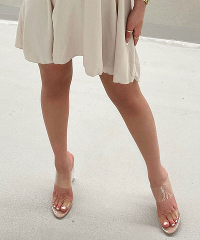 Sandale Transparent Nude  Ladypolitan - Fashion Onlineshop für Damen   