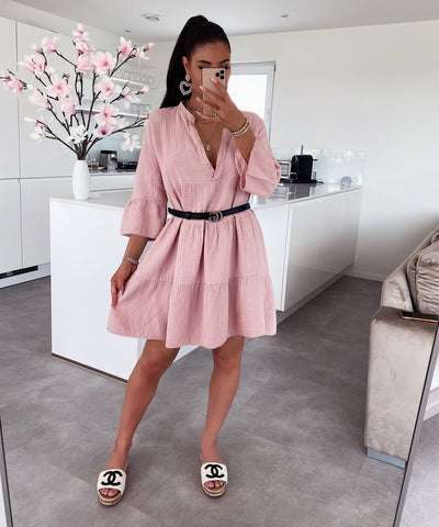 Muslin dress Alejandra pink