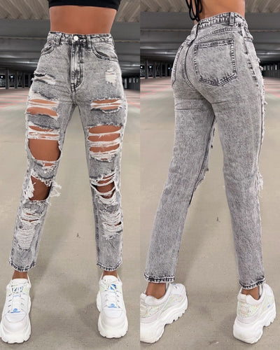 Mum-Jeans Tokio Grau  Ladypolitan - Fashion Onlineshop für Damen   