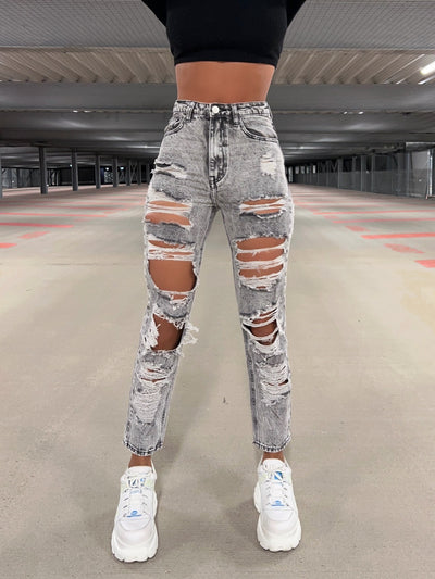 Mum-Jeans Tokio Grau  Ladypolitan - Fashion Onlineshop für Damen   