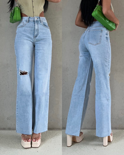 Wide Leg Jeans Tere Hellblau  Ladypolitan ♡   