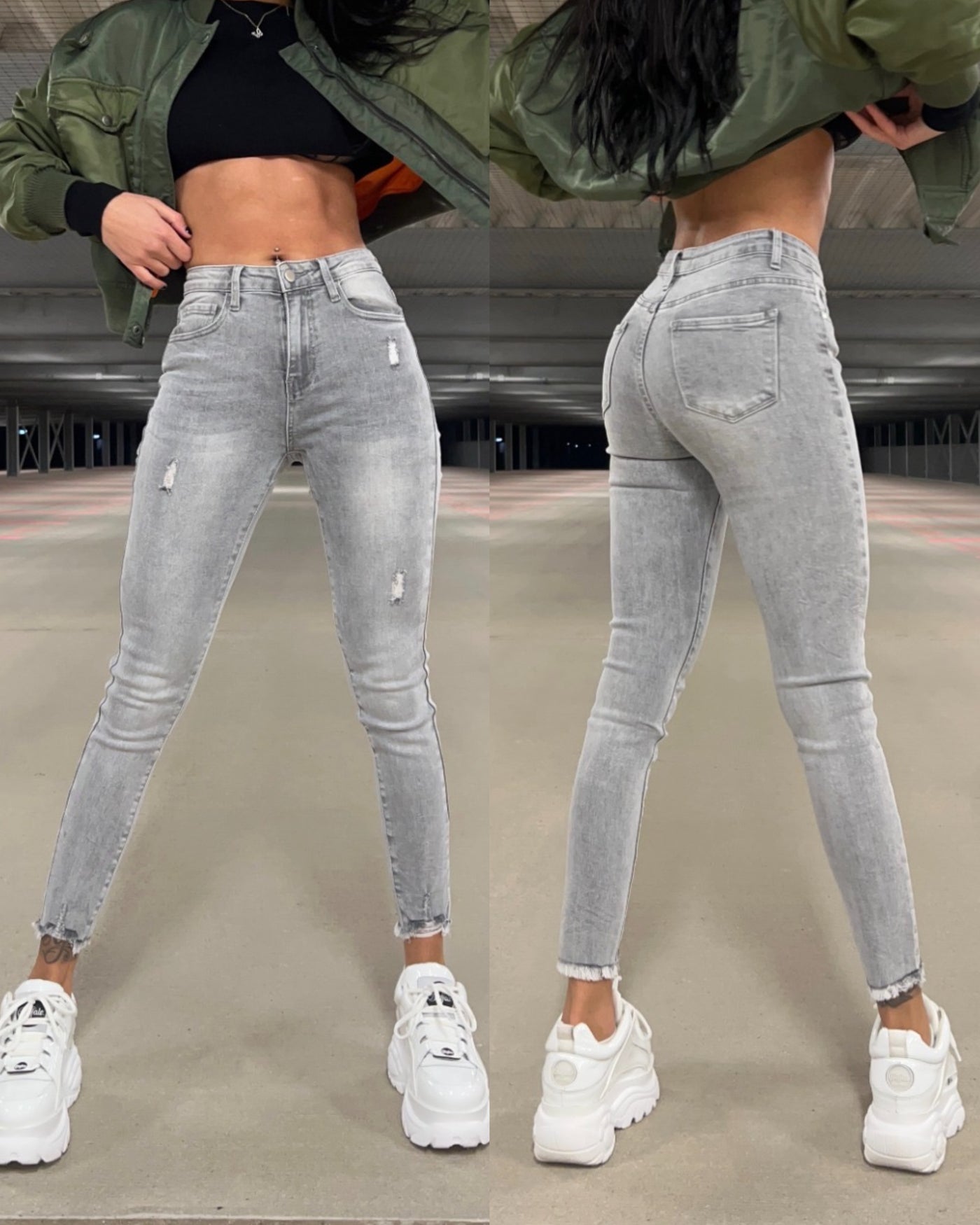 Skinny Jeans Emilia Light Grey 