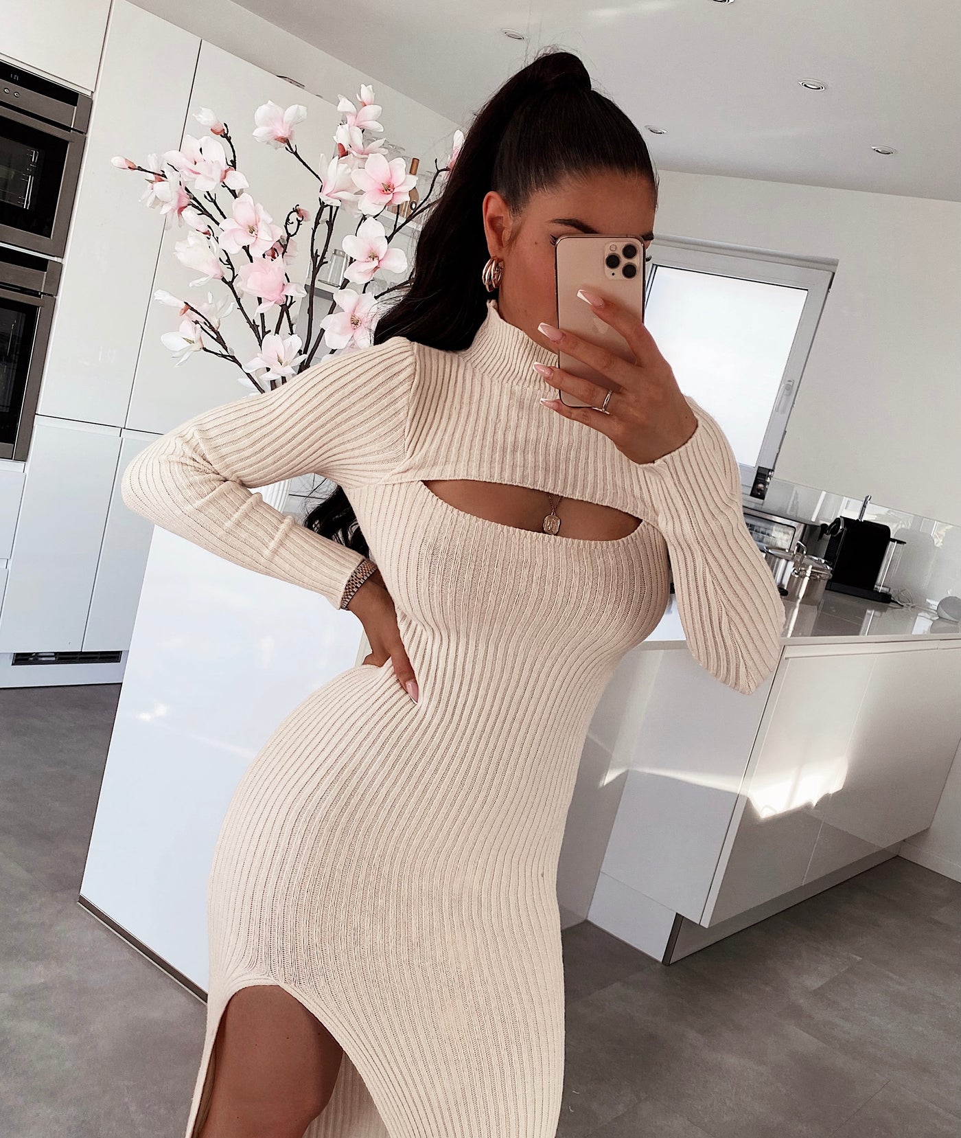 Knitted Dress Leyre Beige