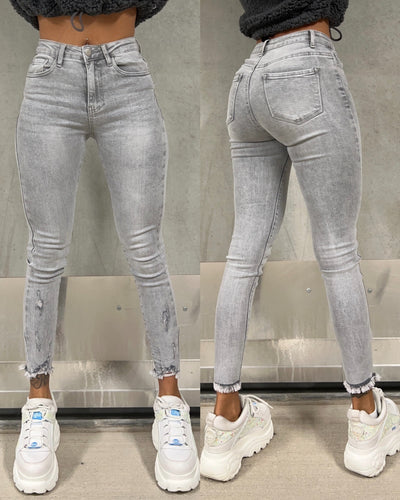 Skinny Jeans Ariyah Grau  Ladypolitan - Fashion Onlineshop für Damen   