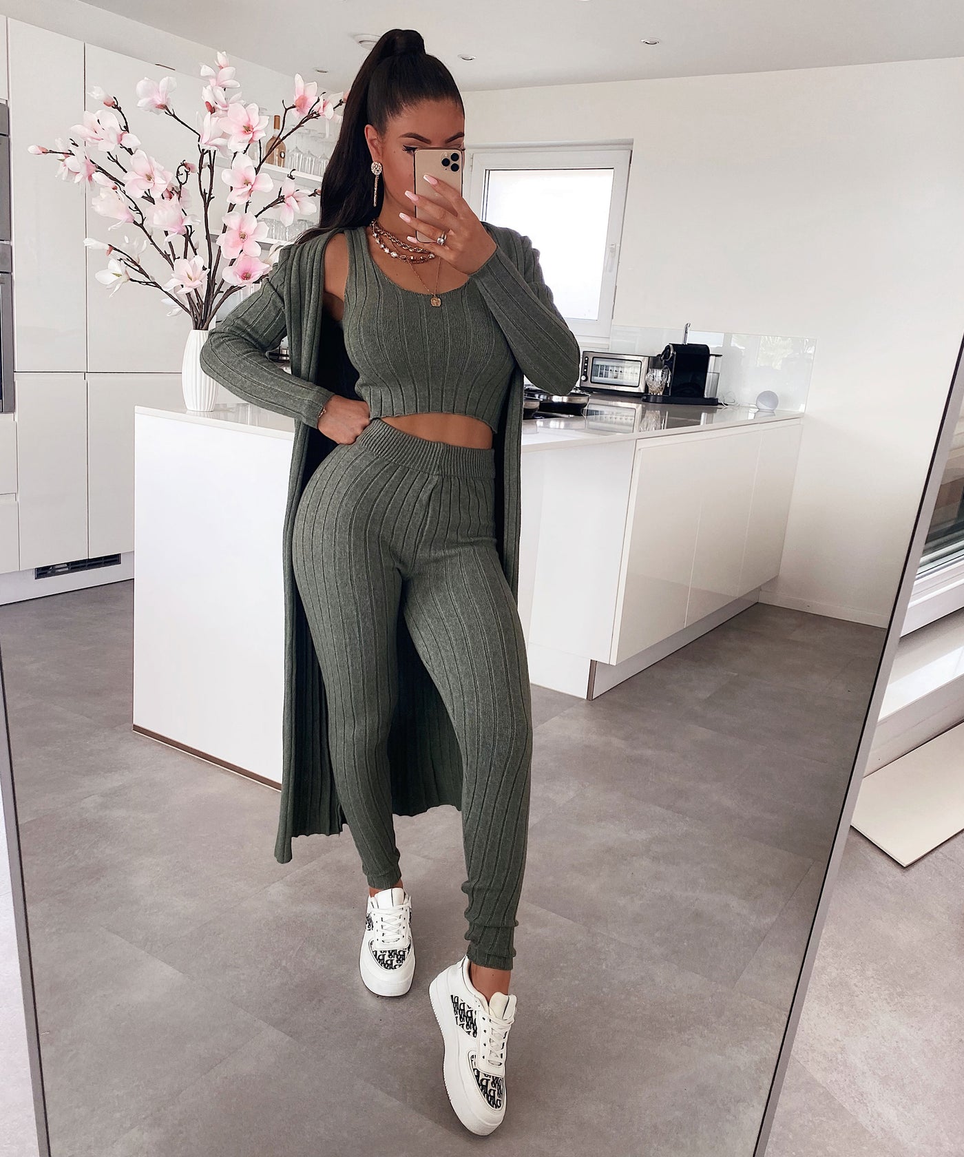 Three-piece suit Macie Khaki