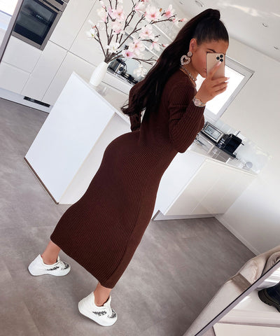 Knit dress Lina Brown