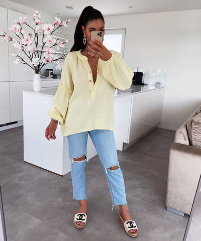 Muslin Blouse Maria Yellow