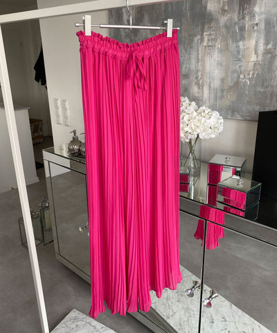 Plissee Hose Mira Fuchsia Pink  Ladypolitan - Fashion Onlineshop für Damen   