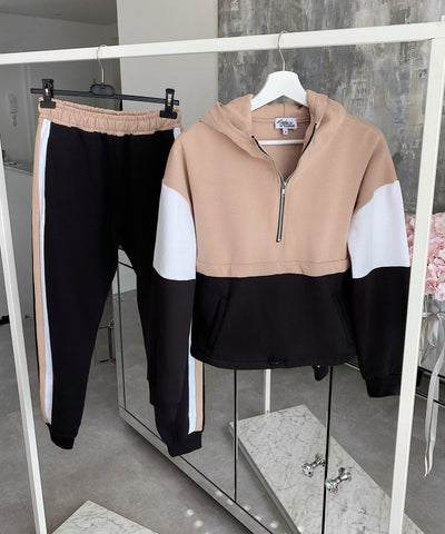 Jogger Set Hanna Brown Black NEU  Ladypolitan - Fashion Onlineshop für Damen   