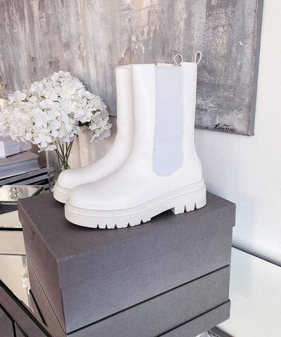 Chelsea Boots Long White