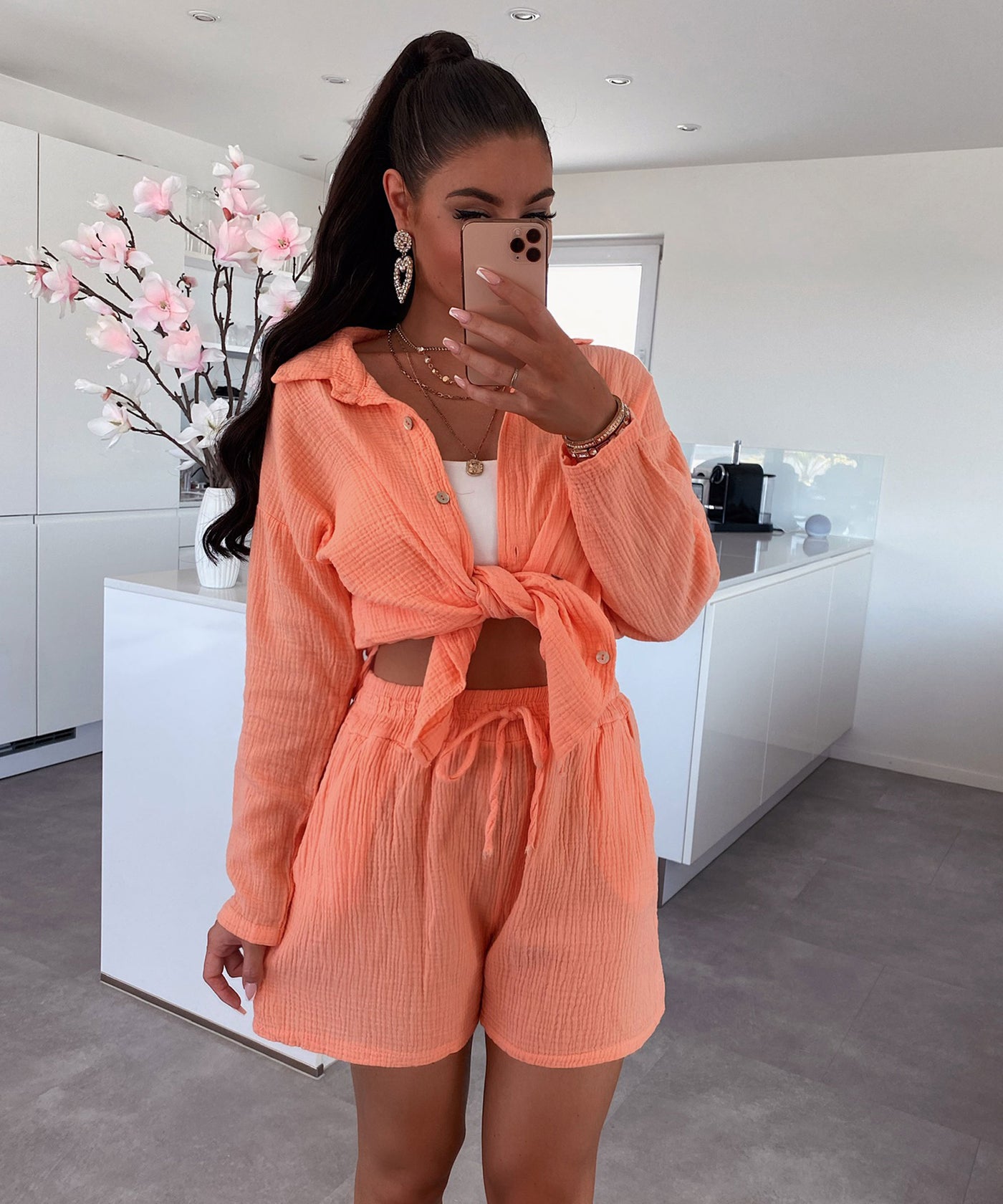 Muslin set Lia light orange