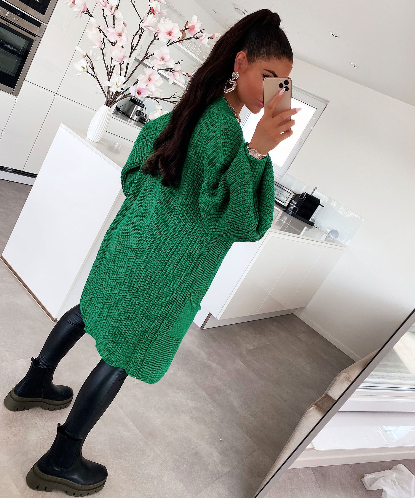 Cardigan Leilani Short Dark Green