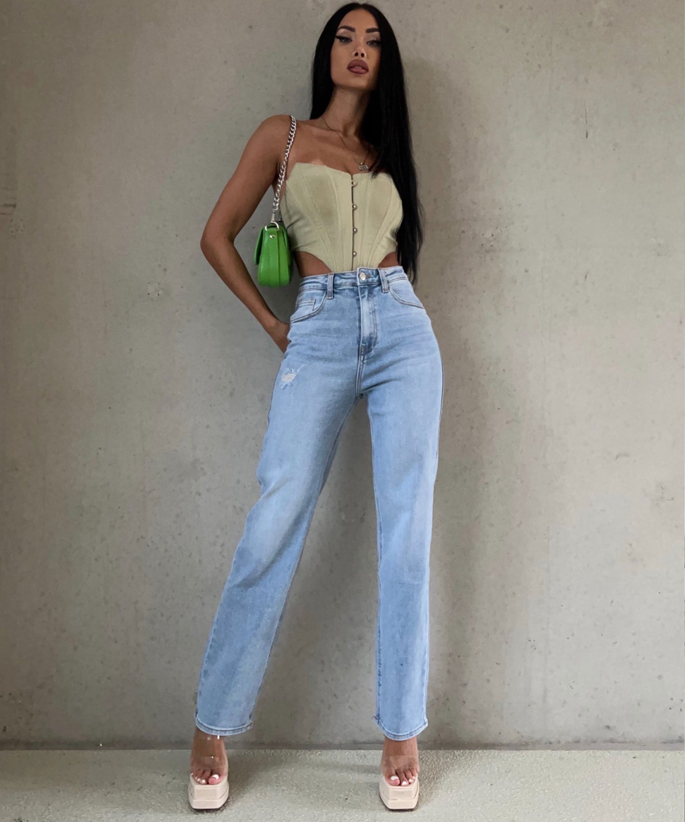 Wide Leg Jeans Amelia Hellblau  Ladypolitan ♡   