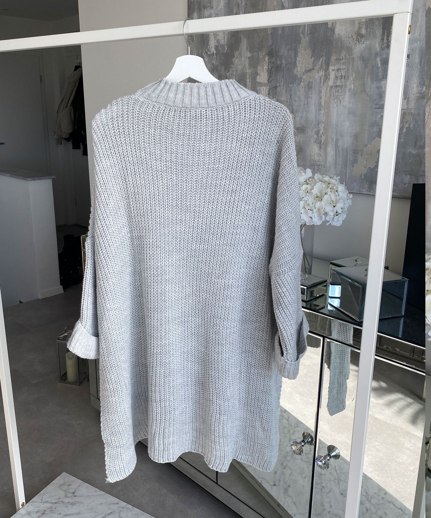 Oversized sweater Elsa light grey